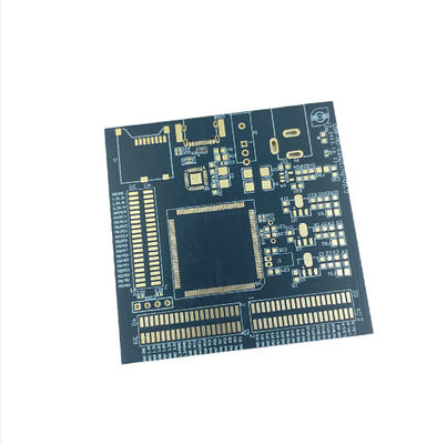 Yellow Multilayer Circuit Board with Blue Solder Mask and 0.2mm Minimum Hole Size